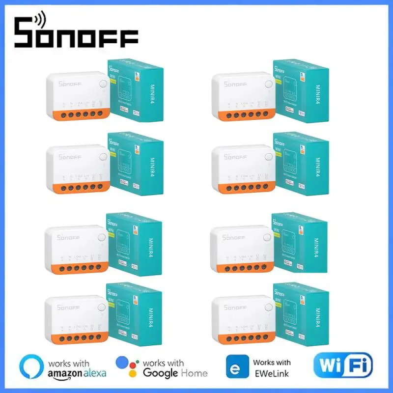 

Умный Wi-Fi переключатель SONOFF MINIR4 1-10 шт., двухстороннее управление, миниатюрное реле для умного дома, поддержка управления R5 S-MATE через Alexa eWelink