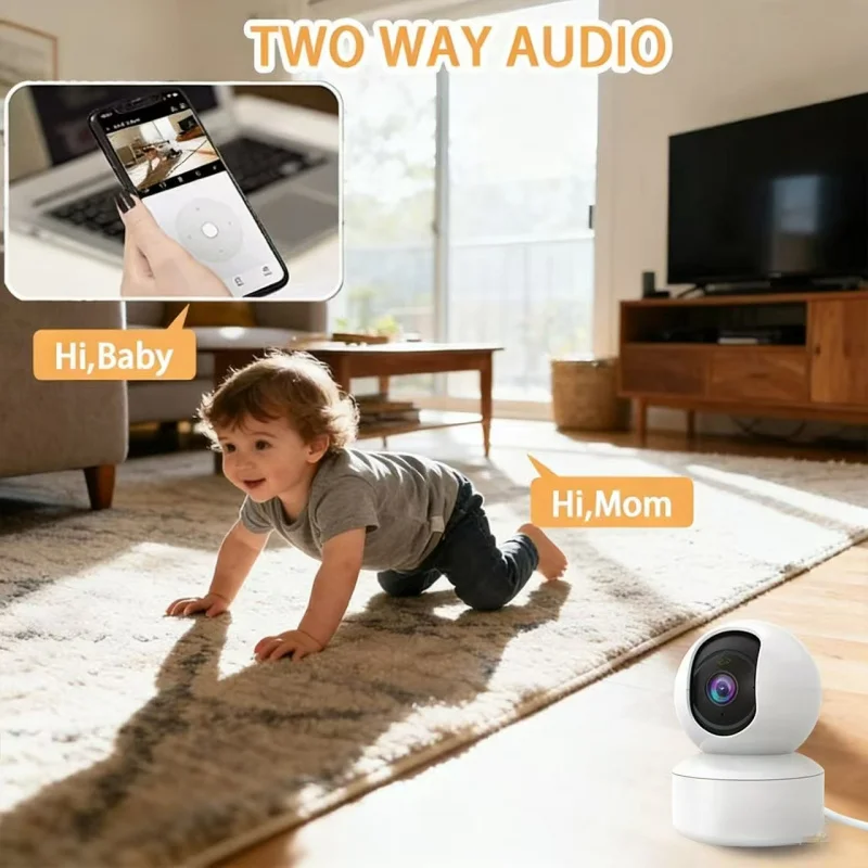 5MP Smart Mini WiFi IP Camera Indoor Wireless Home Security AI Human Detect CCTV Surveillance Camera Baby Monitor 6