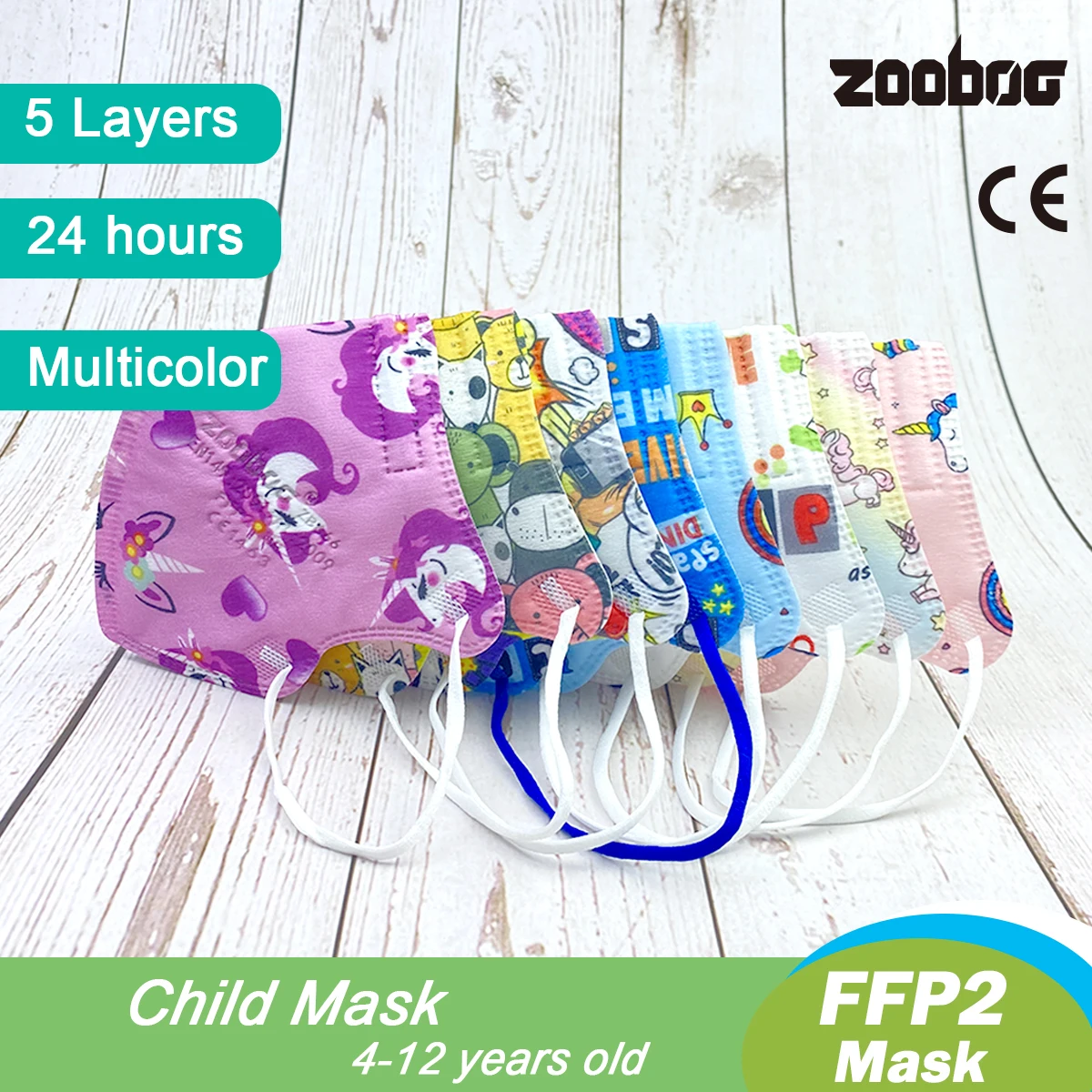 Face Mask Zooboo ffp2 children Kids KN95 Mask Fit 4-12 Years Mascarillas 3D Printed Cartoon kn95 Dust Mask ffp2mask