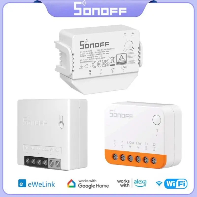 

SONOFF R4 / R3 / R2 MINI Wifi Switch Mini Extreme Smart Home Module Wi-Fi Relay Voice Remote Control Via Alexa Google Home