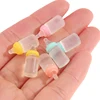 6Pcs Colorful Resin Simulation Mini Milk Bottle Miniature Baby bottle Super Cute Transparent Bottle 1:12 Dollhouse Accessories 2