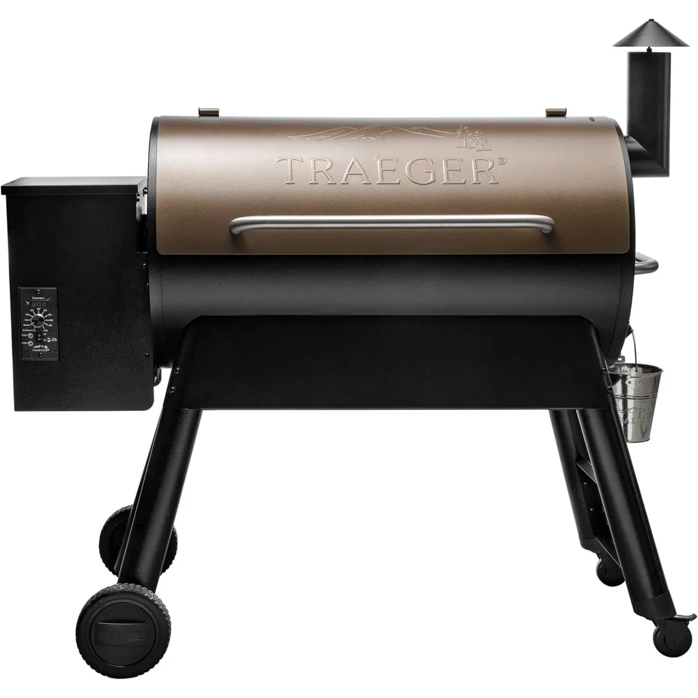 Grills Pro 34 Electric Wood Pellet Grill and Smoker, Bronze, 884 Square Inches Cook Area, 450 Degree Max Temperature, Meat Probe 2