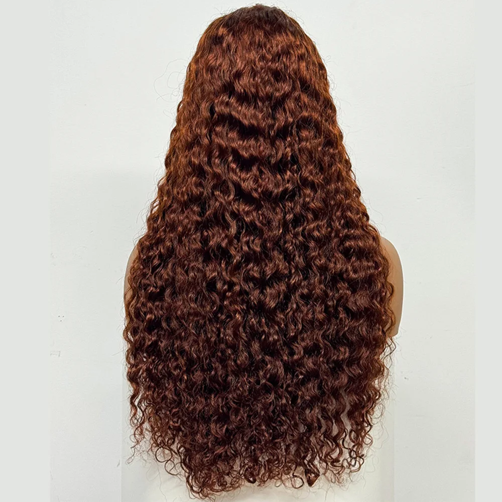 300% Density Water Wave Wigs 4x4 Transparent Lace  Closure Wigs Human Hair 28 Inch Curly Wigs Deep Wave Wigs for Black Women