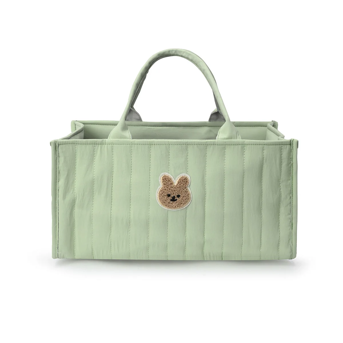Diaper Storage Bag, Durable Polyester Multi-Compartment Organizer, Portable Lightweight with Cute Bear Design Portable Storage - 6