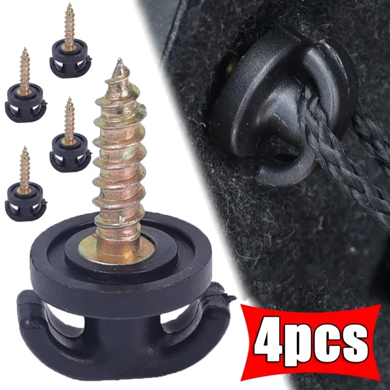 Black PA66 Car Trunk Net Hook Storage Clip Organizer