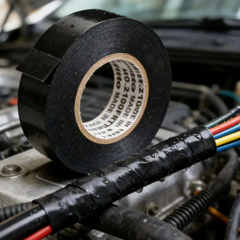 폭 19mm X25M/롤 프리미엄 블랙 내열 PVC 전기 테이프 방수 절연 보호 테이프 (전선 케이블 밀봉용)