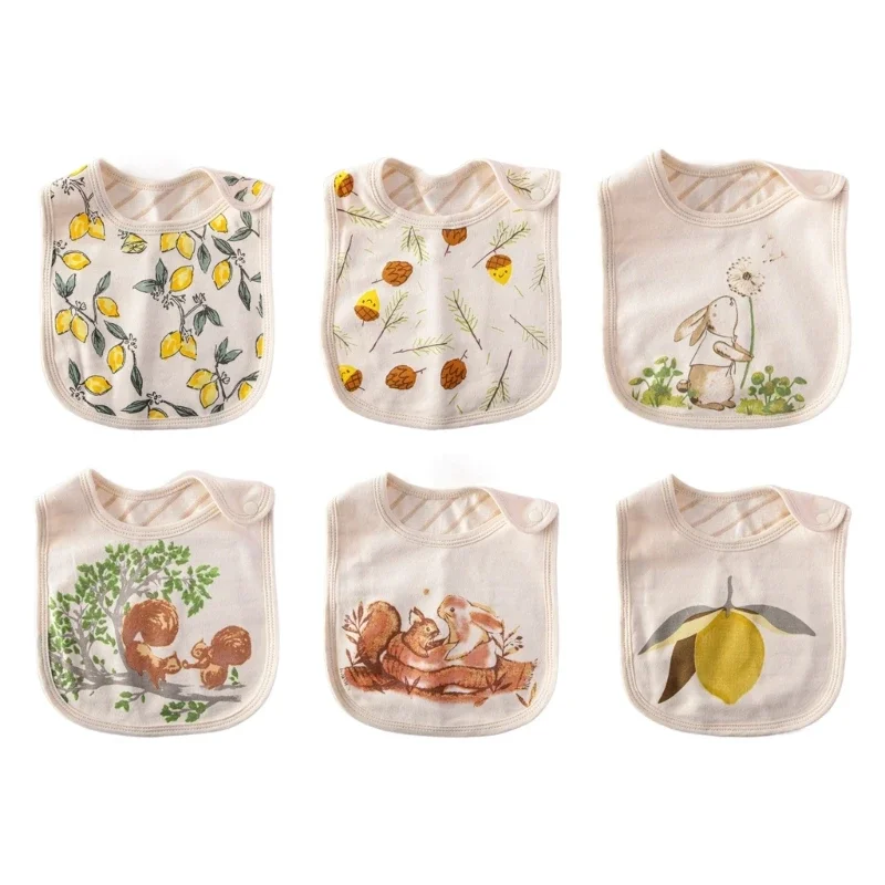 

Baby Bibs Drooling Apron Breathable Bibs for Infant Toddlers Thickened Cotton Burp Cloths Strong Absorbent Feeding Bibs