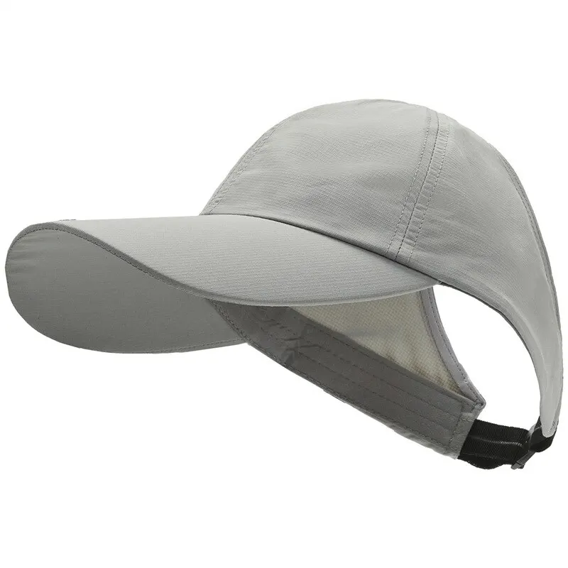 Summer Ponytail Quick-Drying Sunscreen Hat Fisherman Hat Women Shade Cap Uv Protection Soft Top