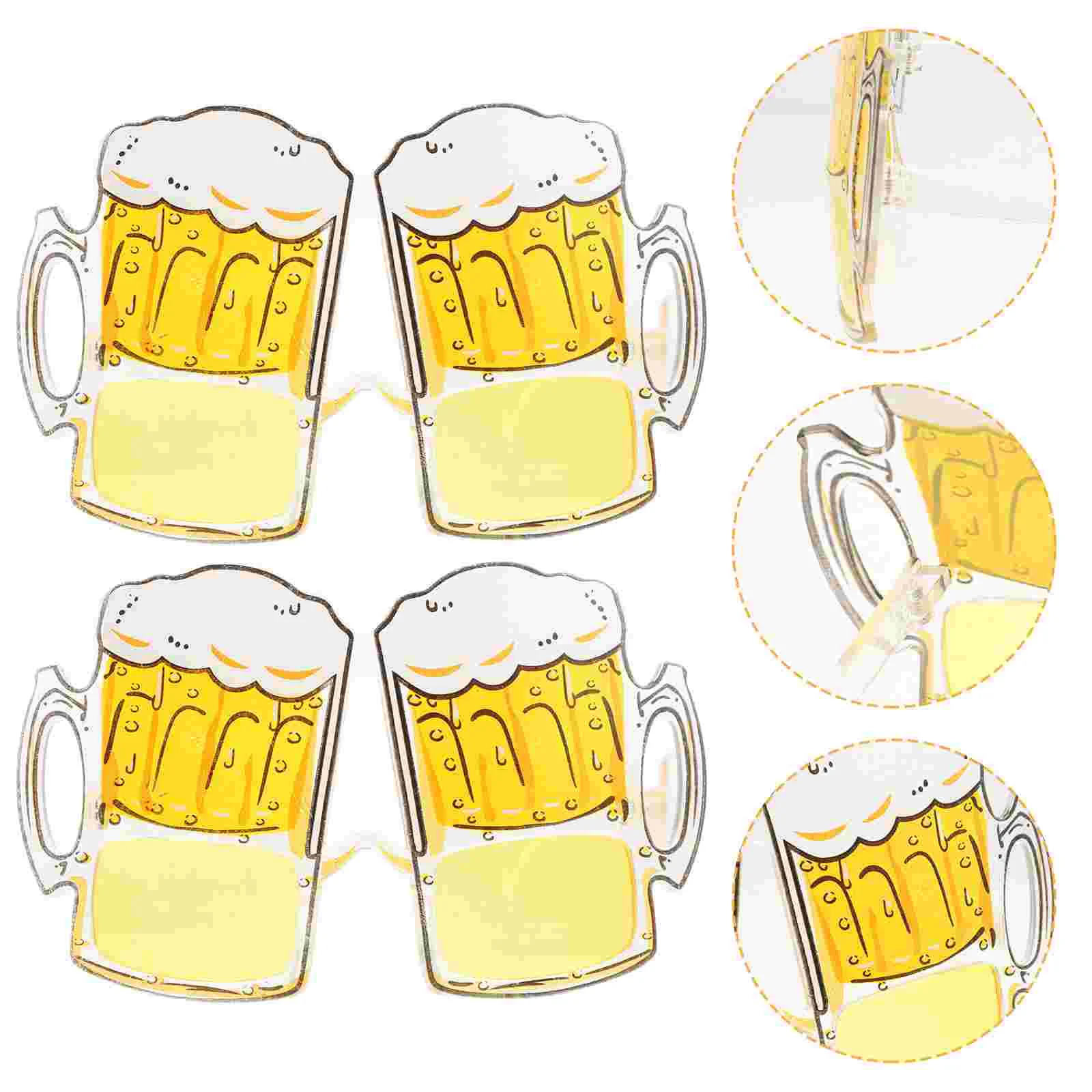 파티 선글라스 맥주 머그잔 안경, 재미있는 선글라스, 무도회, 하와이 컵, 연회, 3 개