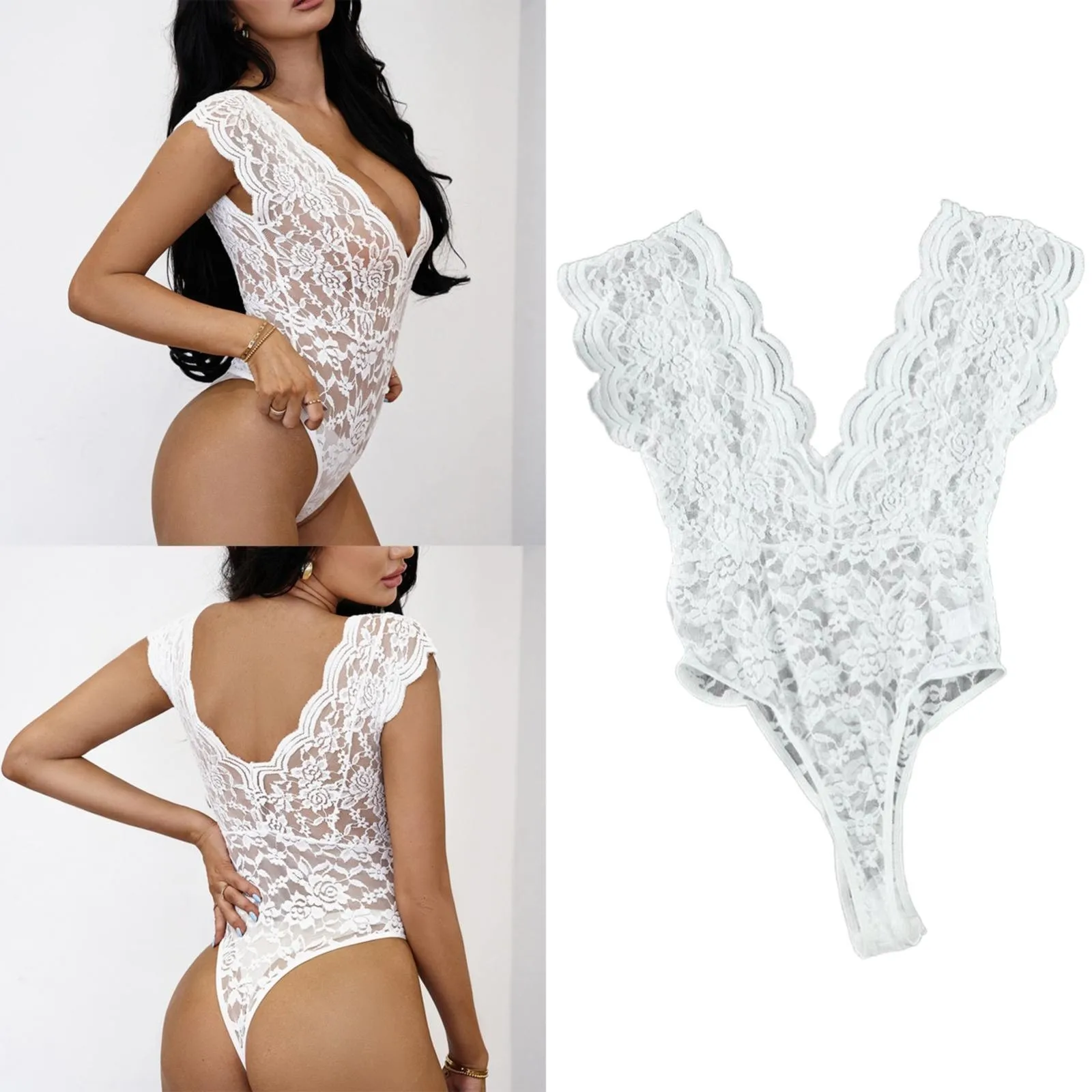 

Clothes for Women Sexy Lingerie Lingerie for Women Halter Ruffle Butt Underwear for Women Women's Halter Lingerie Bodysuit