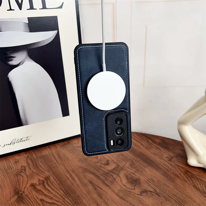360 Degree Rotating Magnetic Imitation Cowhide Bracket Case - Soft Cover