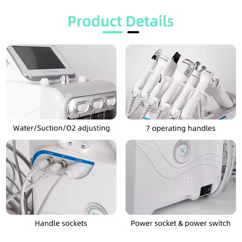 factory 7 In 1 H2O2 Water Oxygen Jet Peel Hydro Beauty Skin Cleansing Hydrofacial Machine Facial Machine Water Aqua Peeling