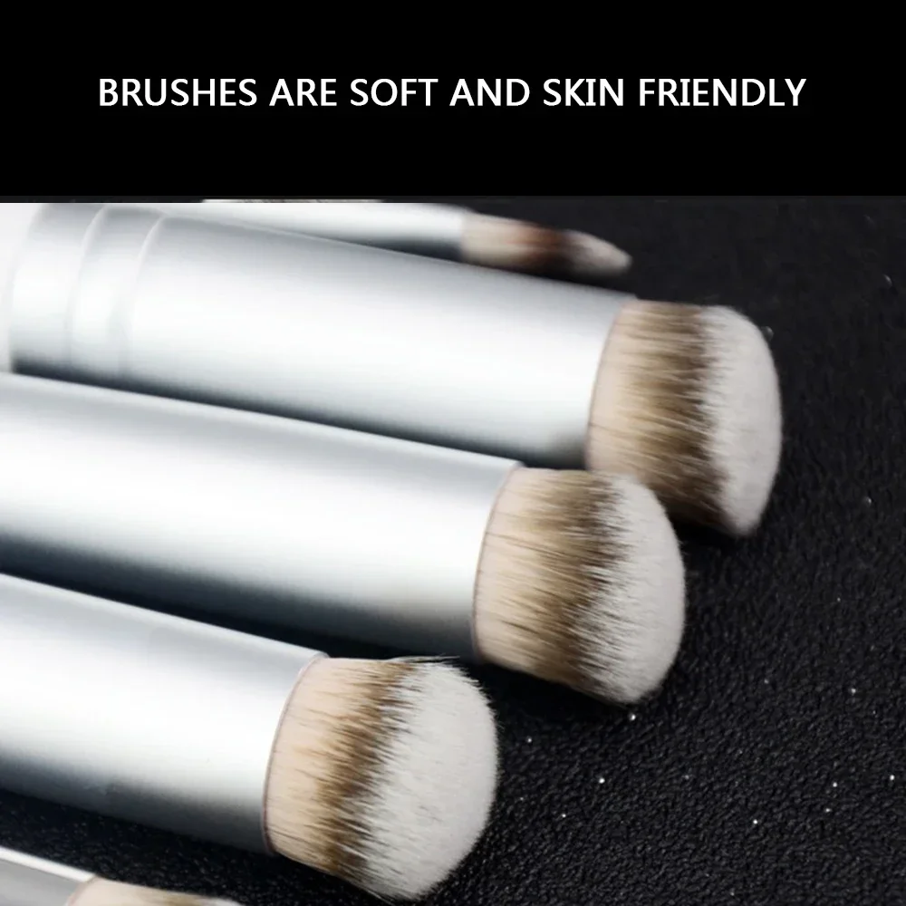 Pro Dual-Ended Foundation Brush - Hypoallergenic Dense Concealer & Contour Blender | Vegan Cruelty-Free Face Makeup Tools