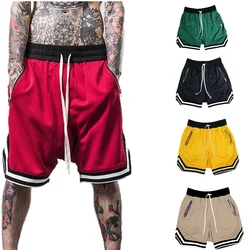 Pantalon Fitness pour hommes, grande taille 4XL, poches à fermeture éclair, mode, séchage rapide, ample, sport et loisirs, cinq points 