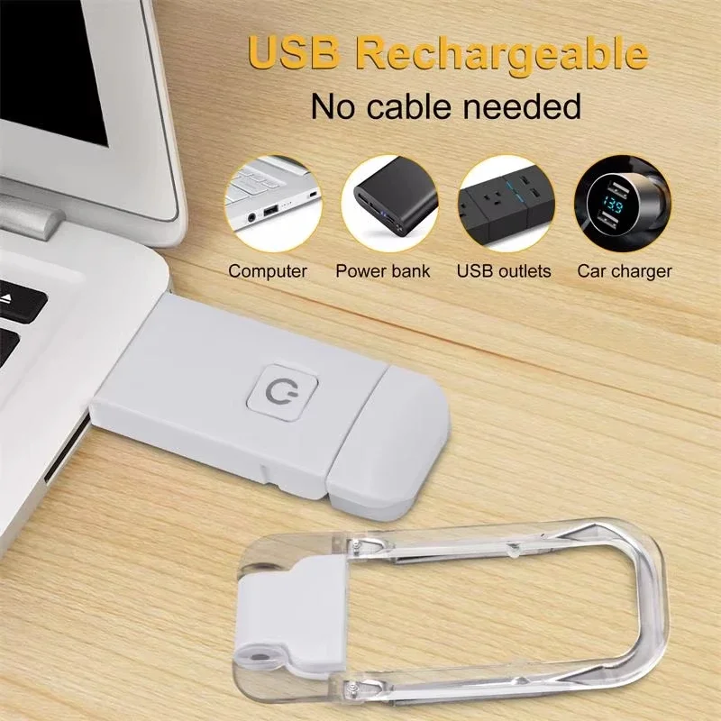 LED USB Rechargeable Book Light Reading Light Eye Protection Night Portable Clip Desk Bookmark Read Night Lamp