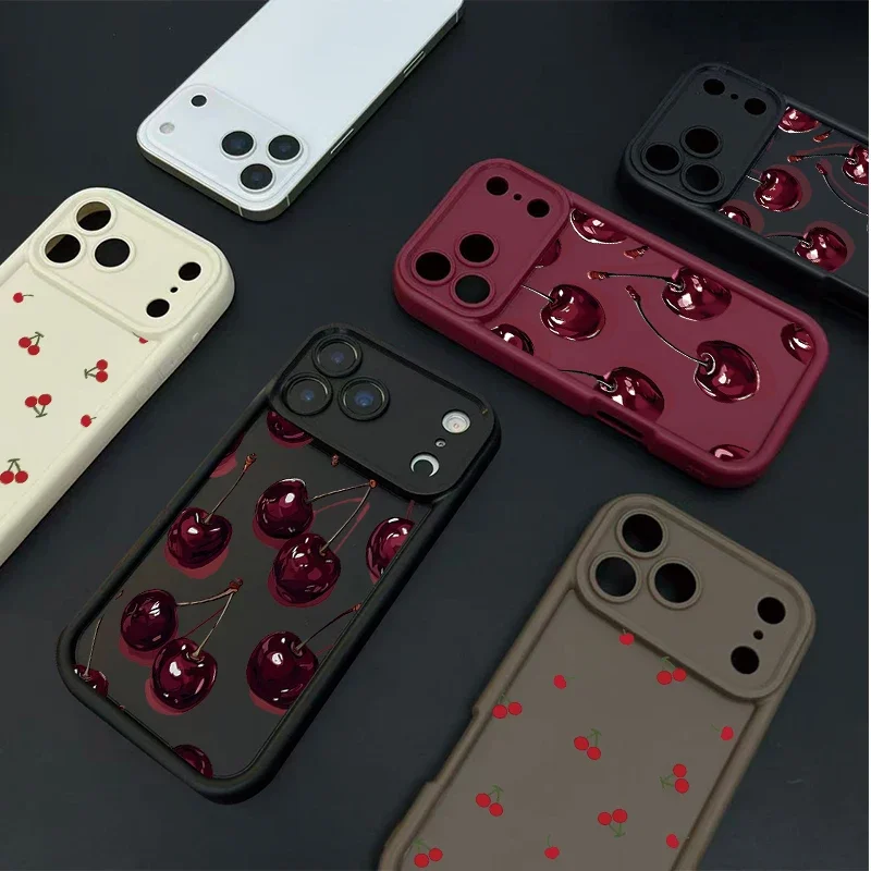 Retro Cherry Fruit Print Phone Case Cover