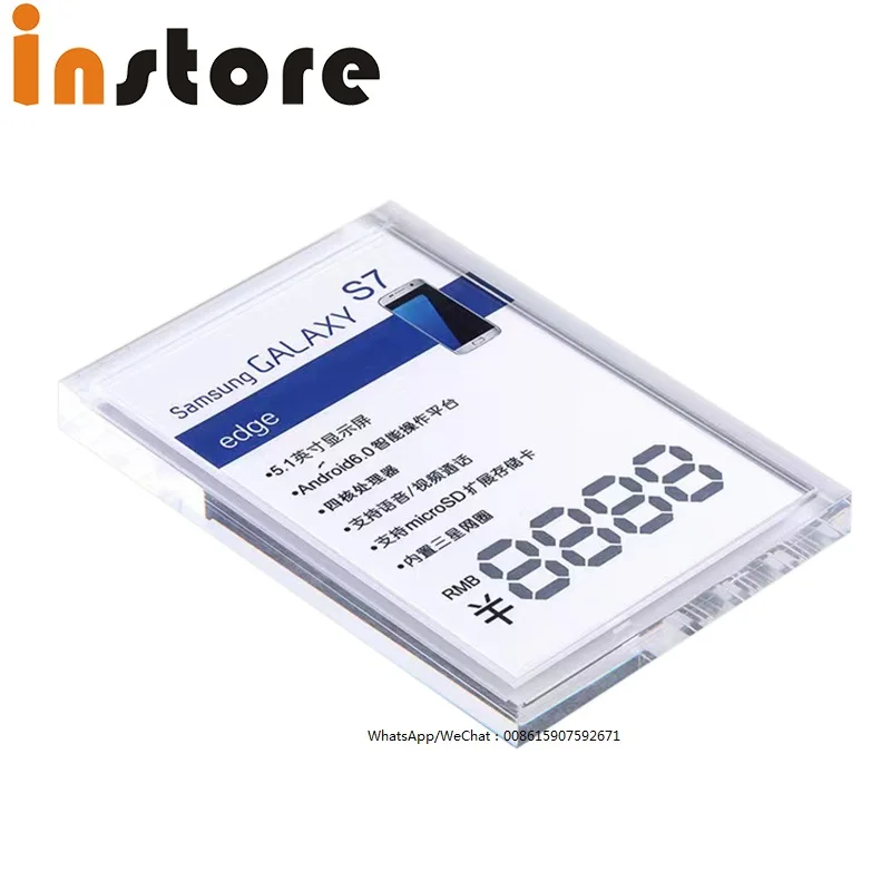 20 Pcs Ddesktop Mobile Phone Acrylic Price Tag Sign Display Stand