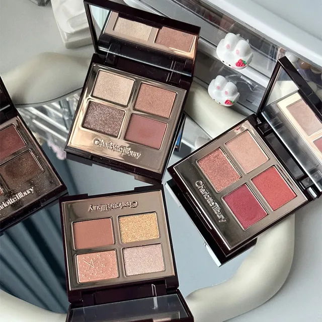 Vente flash - Maquillage de luxe de la marque Charlotte Tilbury - Palette de fards à paupières 4 couleurs 5,2 g - Naturel - Facile à appliquer - Fard à paupières - Cosmétiques 1