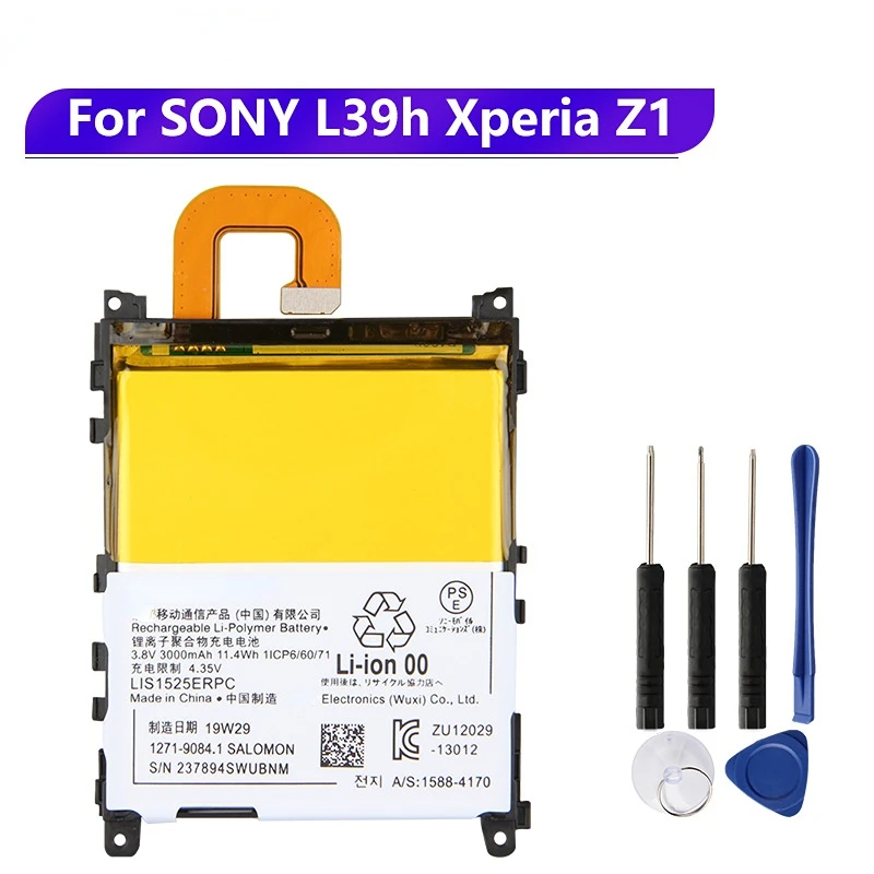 

Replacement Battery LIS1525ERPC For SONY L39h Xperia Z1 Honami SO-01F C6902 C6903 Rechargeable Phone Battery 3000mAh