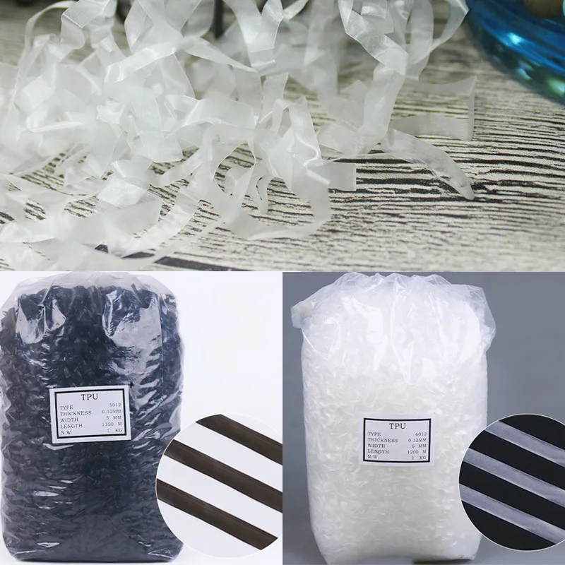 

3-10mm Transparent Black Matte Elastic TPU Strap Tape For Women Clothing Sportswear Bra Straps DIY Making Accessories Supplies