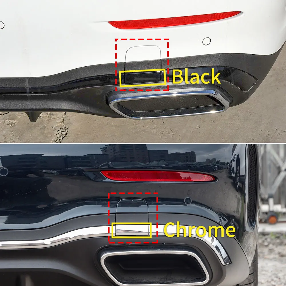 Luxury Car Rear Bumper Tow Hook Cover Cap - White/Black Finish