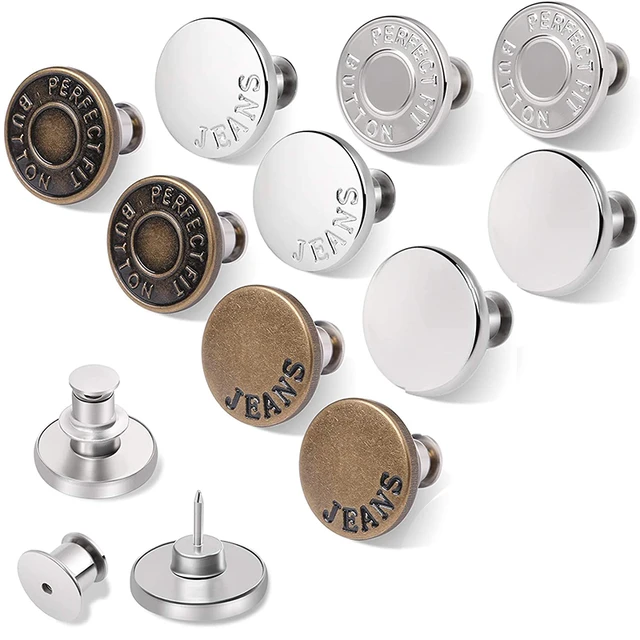 Botones de Metal para Vaqueros, de 5 piezas cierre a presión, ajuste  perfecto, giro de uñas sin costura, venta al por mayor - AliExpress