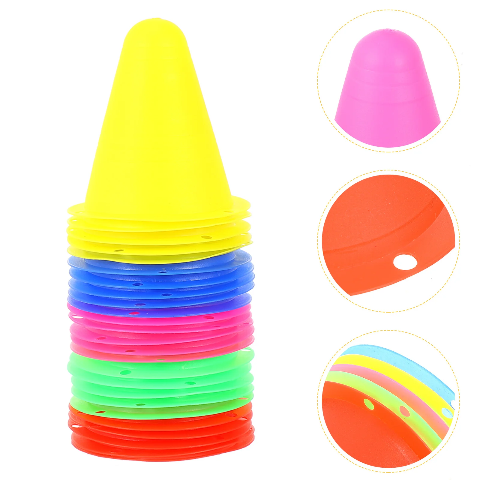 

Roller Bollards Training Cone for Skating Skating Marker Football Marker Agility Soccer Mini Traffic Cones Kids Windproof