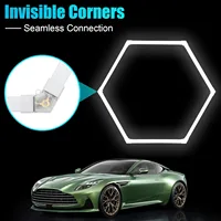 Car Detailing LED Hexagon Light Garage high brightness 6500K Daylight White inkable Plug-in Ceiling Light for Garage Workshop 2