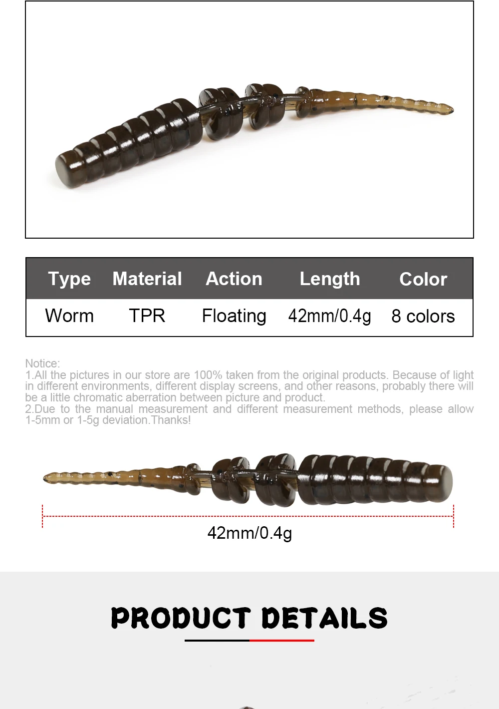 Spinpoler 20pc Licht Spiel Ajing Angeln Köder Jointed Weichen Köder Rockfish Ozean Rock Köder Silikon Swimbait Tackle Isca esca Pesca – Detail 2