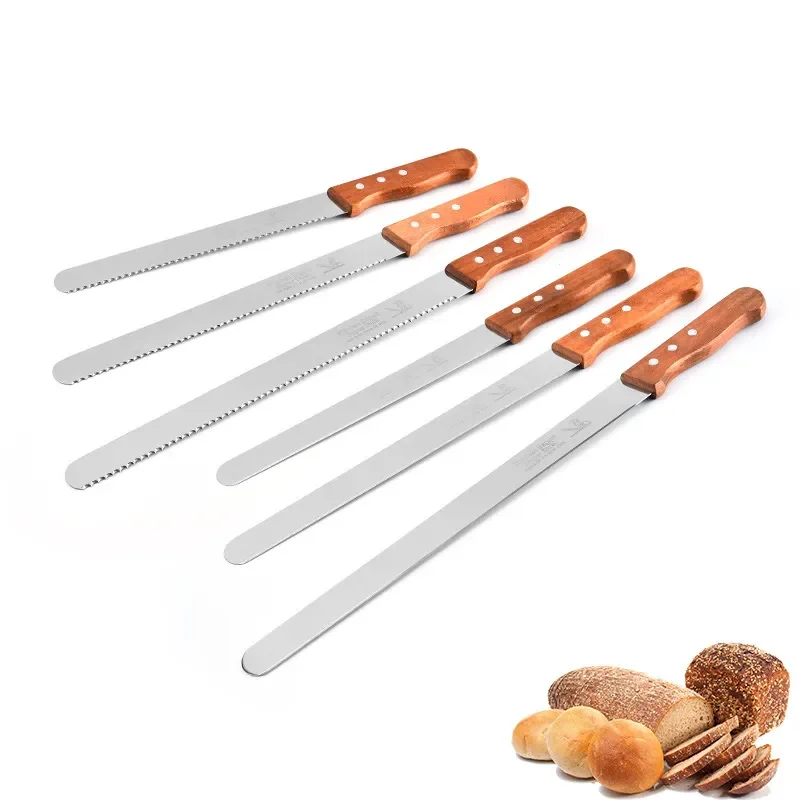 

10/12/14 Inch Cake Cutting Knife Long Cutter Best Serrated Bread Knife Stainless Steel Loaf/Bread Slicer/Slicing