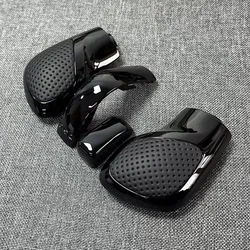 4PCS Chrome Matte Leather Shift Knob Gear Side Cover with DSG Emblem (6)
