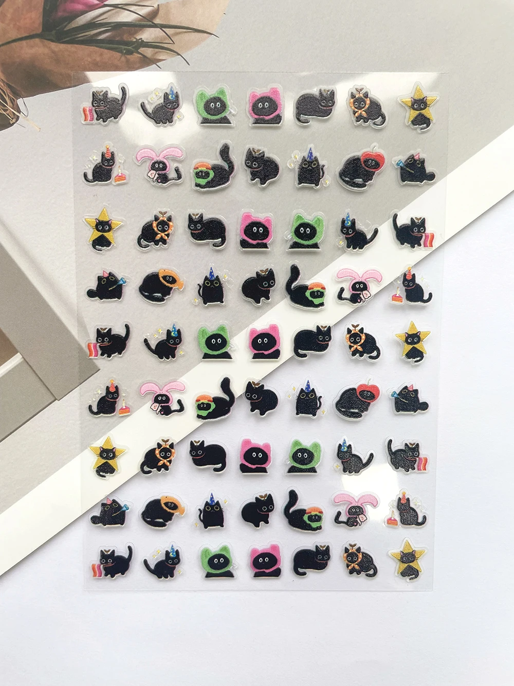 Katze Hund Mini PVC Poster Waren Aufkleber Nail art Cartoon Nette Aufkleber Schreibwaren Telefon Laptop Gepäck Graffiti Telefon Fall Aufkleber – Detail 4