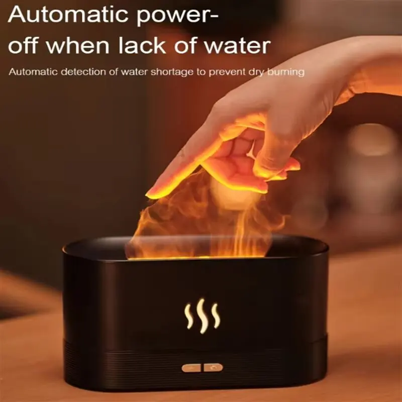 Electric Fireplace Diffuser Fire Flame Air Humidifier Essential Oils Aromatherapy Aroma Smell Diffuser for Bedroom Home 7 Color air humidifier