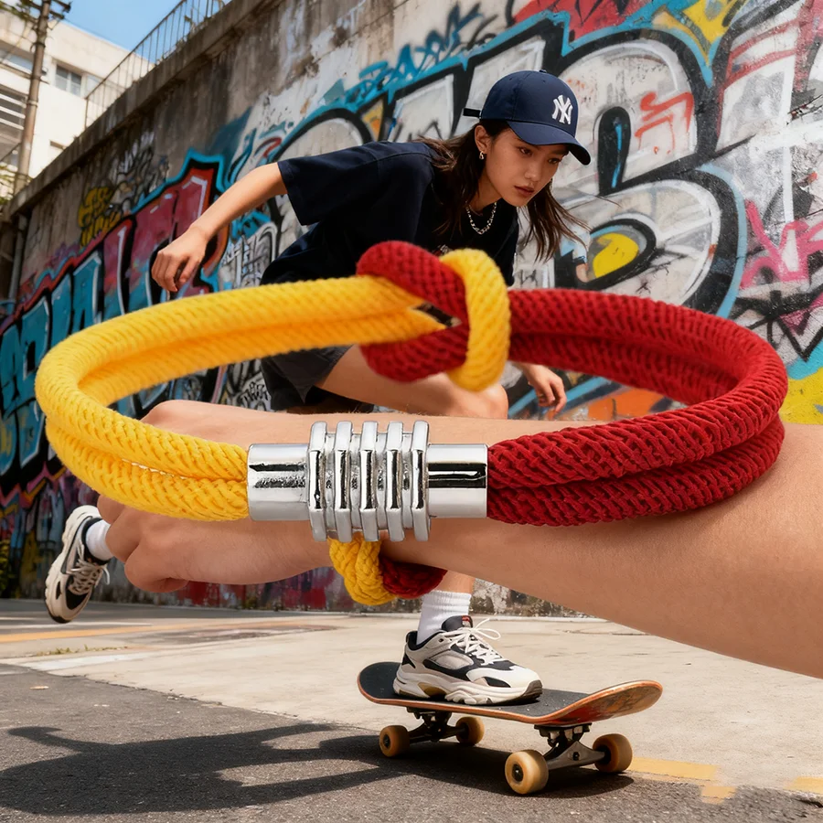Colorful Rope Bracelet Unisex Magnetic Clasp Wristband