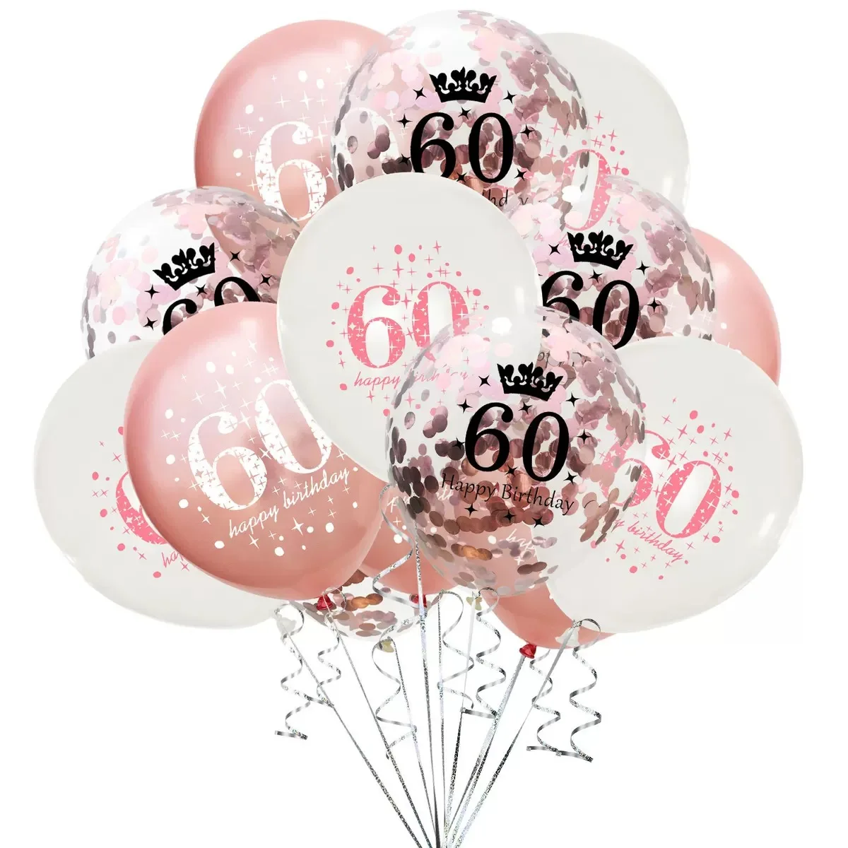 thumbnail image 1 of 15 globos inflables de confeti con números para cumpleaños, decoración para fiestas de 18, 21, 30, 40, 50, 60 y 70 años, globos de helio para cumpleaños de adultos, 1 of 5