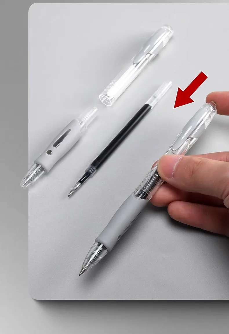 M&G 0,38 mm Gelstift, weicher Griff, schwarze Tinte, nachfüllbar, geeignet für Studenten- und Bürogebrauch – Detail 18