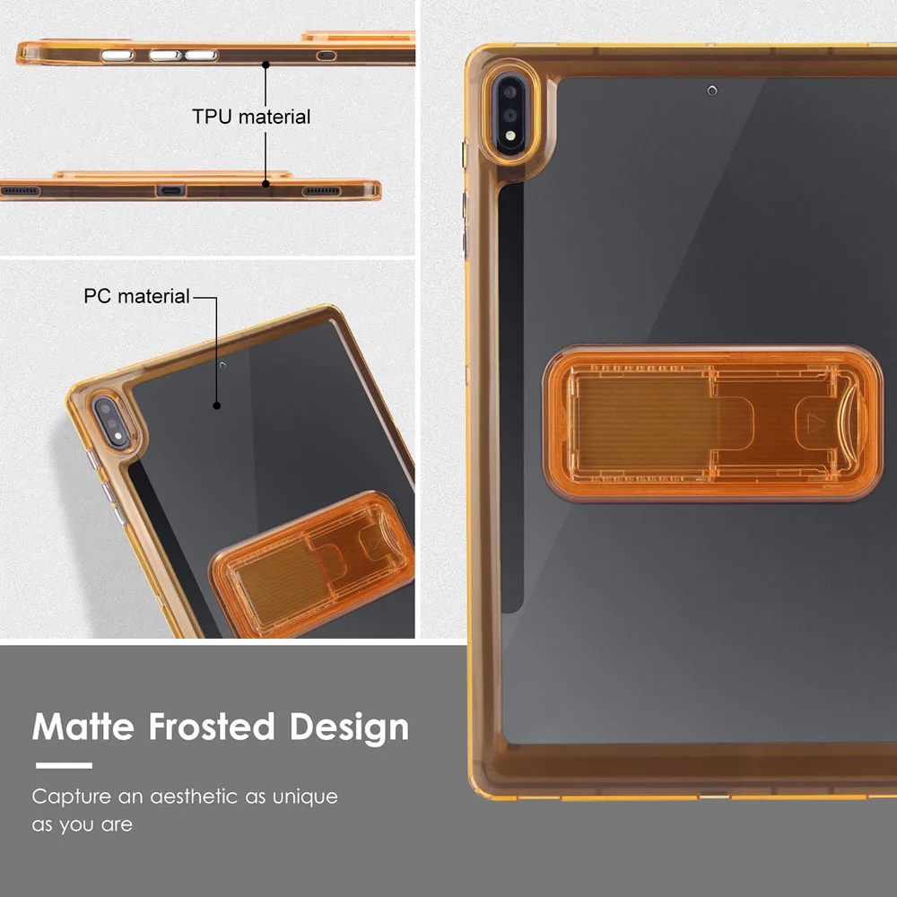 Icy Colors Acrylic TPU Shockproof Protective Tablet Case with Adjustable Kickstand