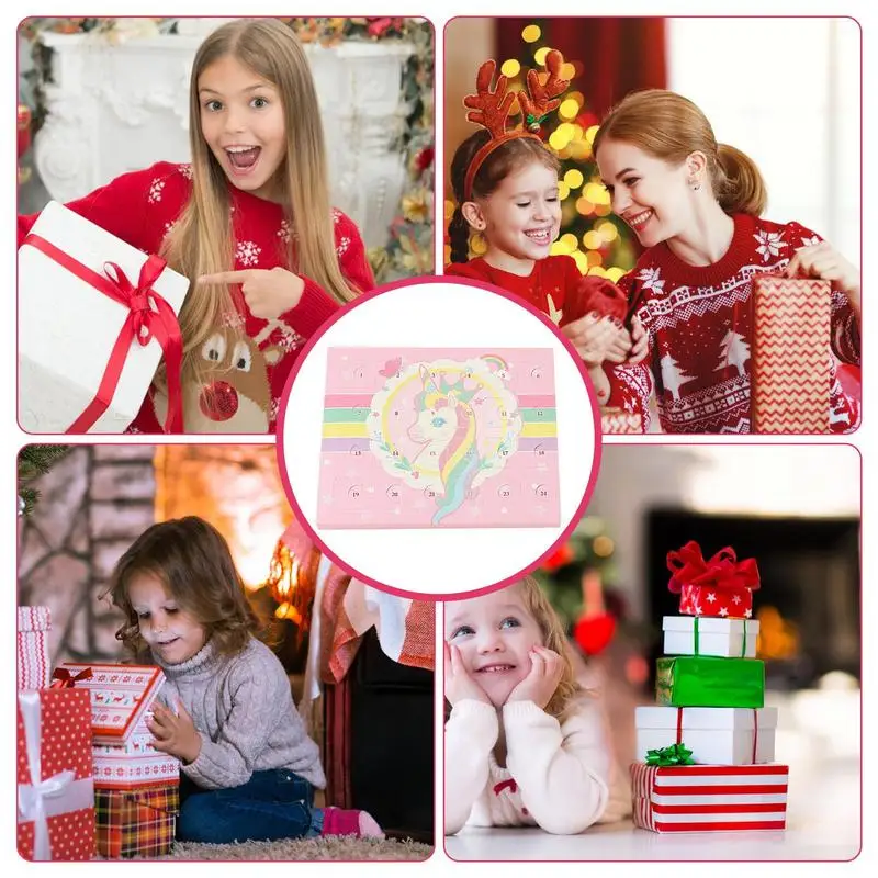 Christmas Jewelry Advent Calendar Christmas DIY Charm Bracelet Countdown Calendars Xmas Gift For Kids Girls