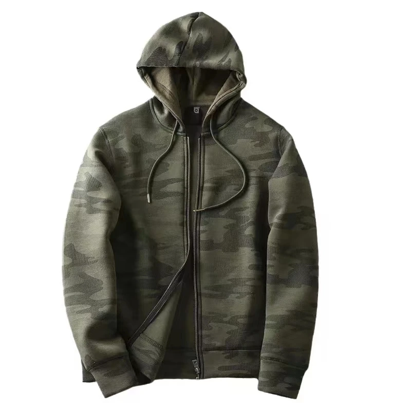 

Camouflage Space Cotton Sweatshirts Men Casual Zipper Coat Sportwear Jacket High Quality Spring Autumn Hoodies Outwear