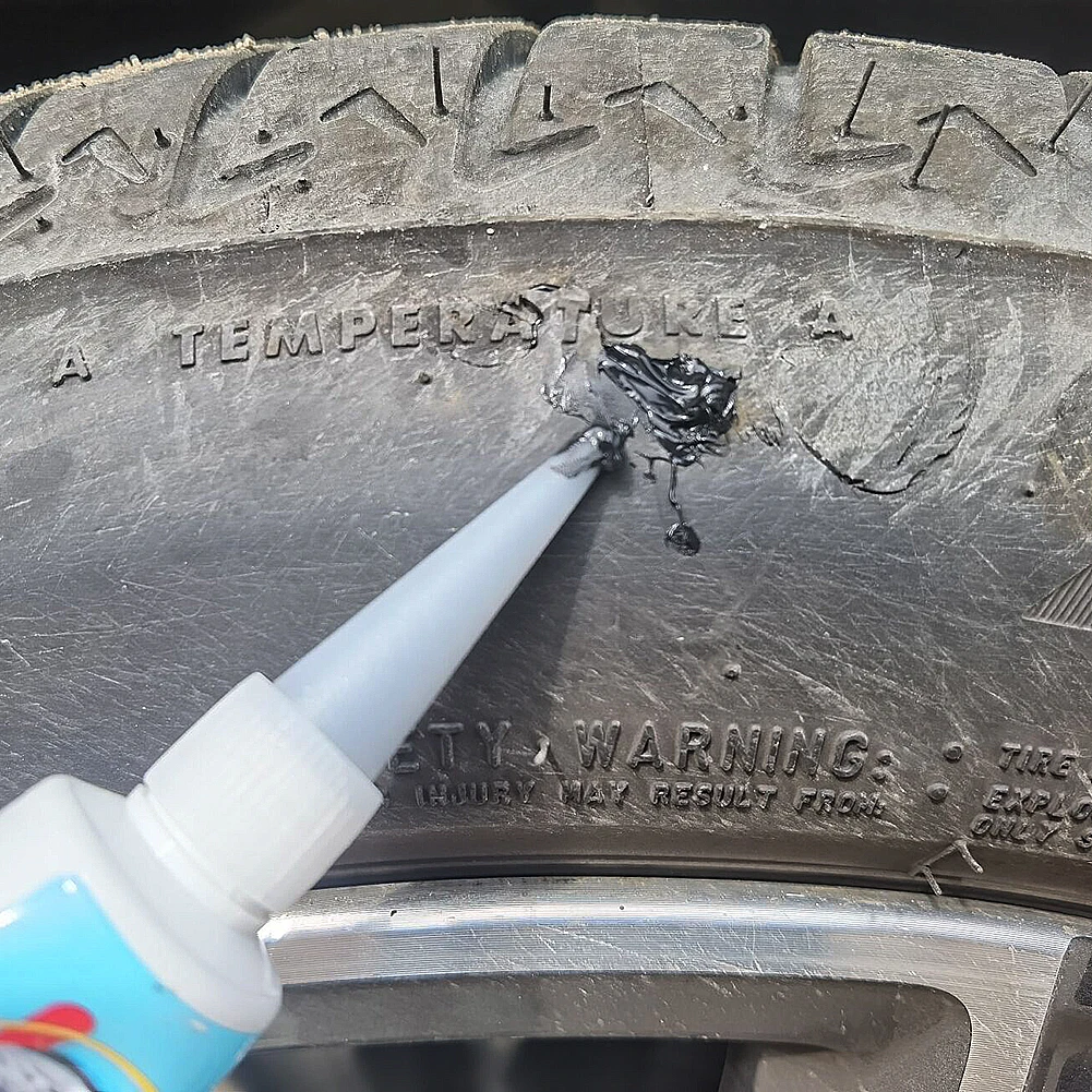 Tire Repair Glue Liquid Strong Rubber Glues Black Soft Rubber Wearresistant Noncorrosive