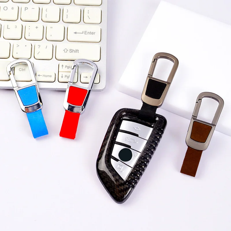 Luxury Leather Keychain - Classic Key Ring Holder & Bag Charm Gift Accessory