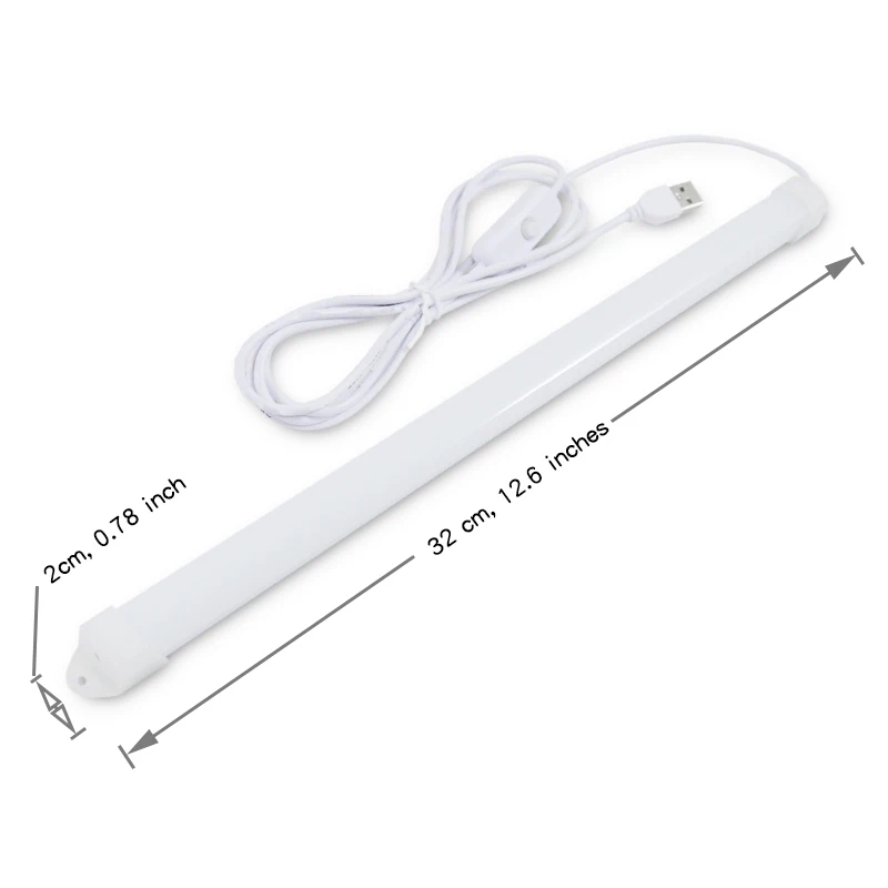 โคมไฟแม่เหล็กตั้งโต๊ะ, ไฟอ่านหนังสือ USB ไฟ LED กลางคืน pelindung Mata แสงสว่างสำหรับหอพักตู้กระจกสำนักงานนักเรียน 1