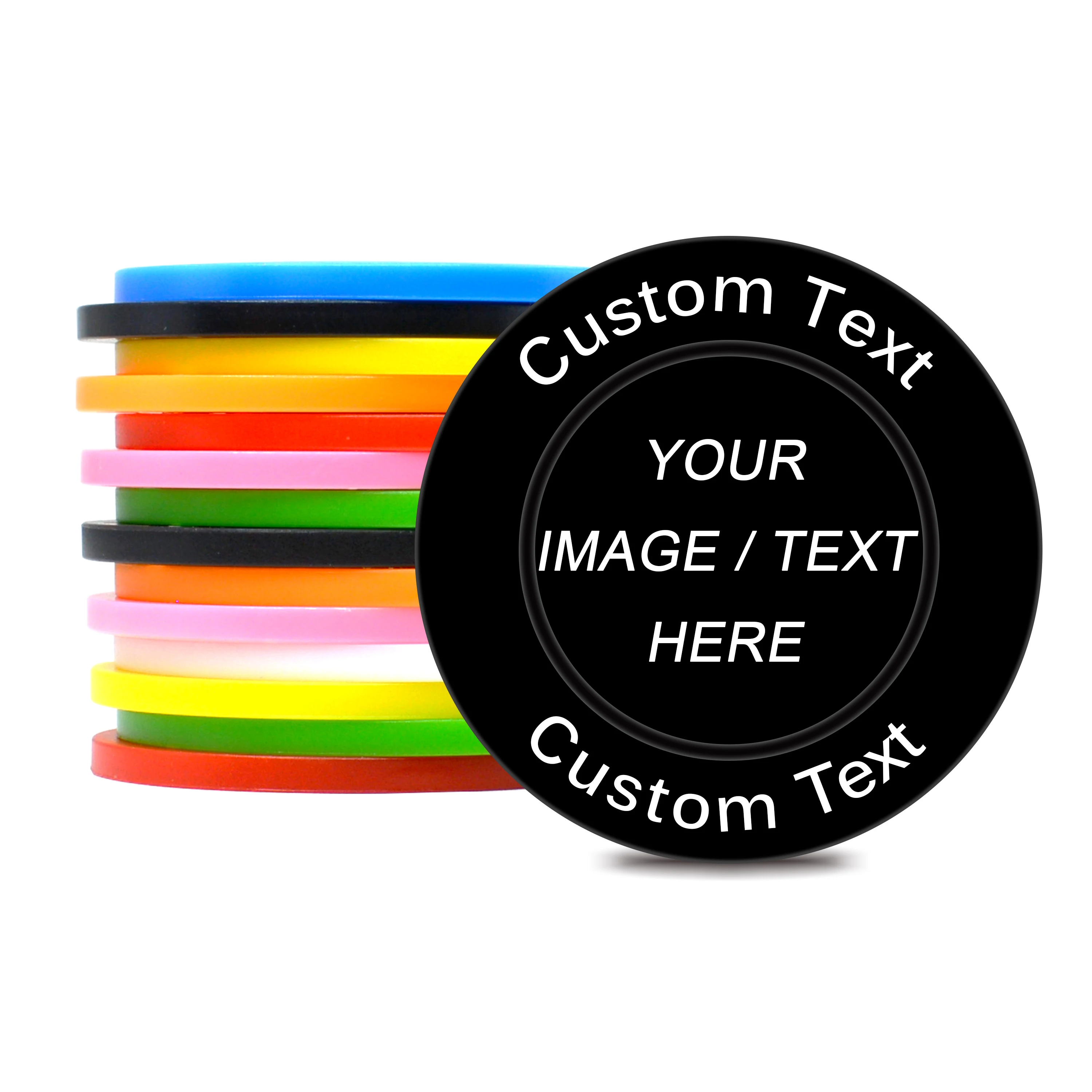 100 Pcs Custom Plastic Poker Chips,Personalized Logo,Put Image or Design on a chip