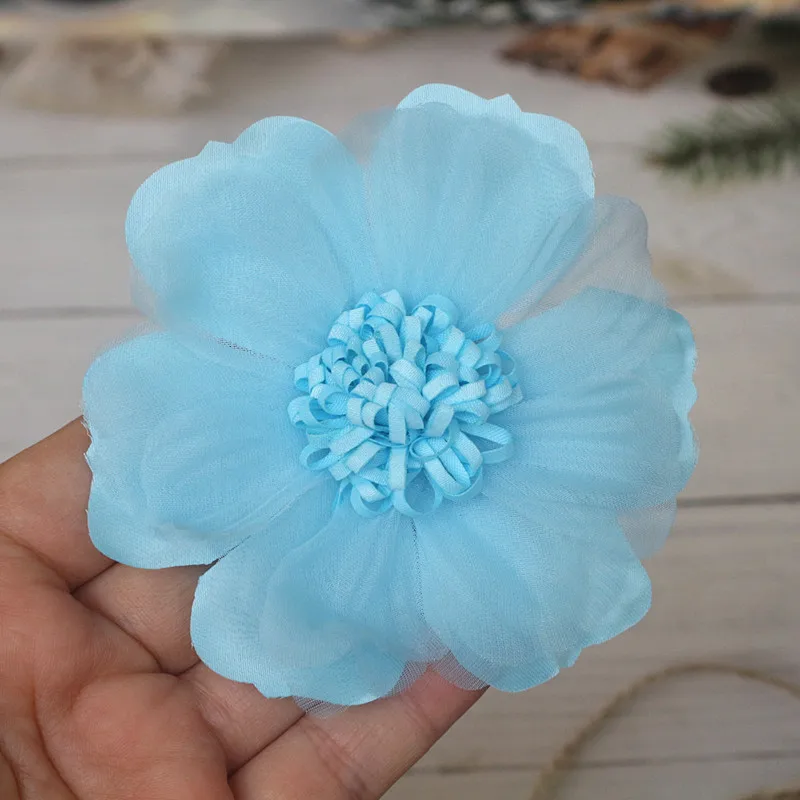 Handmade Fabric Flowers for DIY Decoration and Crafting – Set of 5 Large Pieces