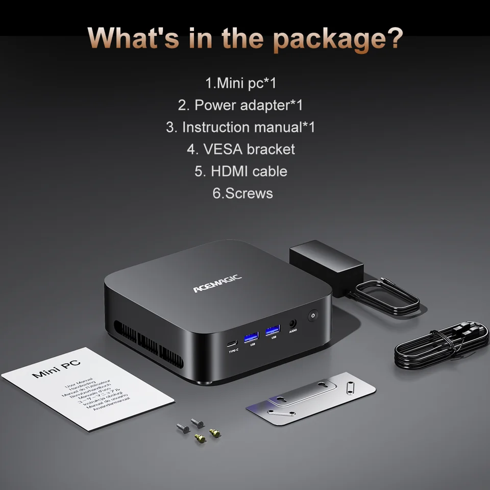 ACEMAGIC ミニpc AMD Ryzen 5 7430u Acemagic MINI PC AMD Ryzen 5 7430U（6C/12T 1.8/4.3GHz）16GB+
