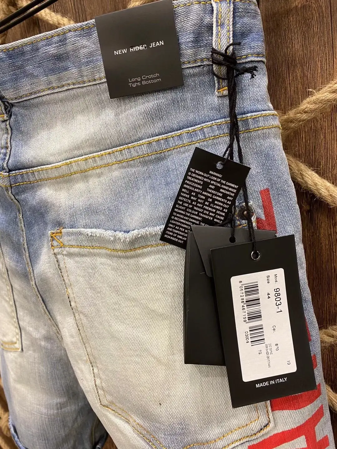 2024 New Shorts Men's D2 Jeans Black Micro Elastic Wash Patch Slim Fit Small Feet Casual Daily