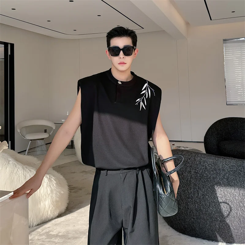 

Летний жилет SYUHGFA в индивидуальном китайском стиле, новинка 2024, трендовая майка с круглым вырезом, повседневный Однотонный пуловер без рукавов