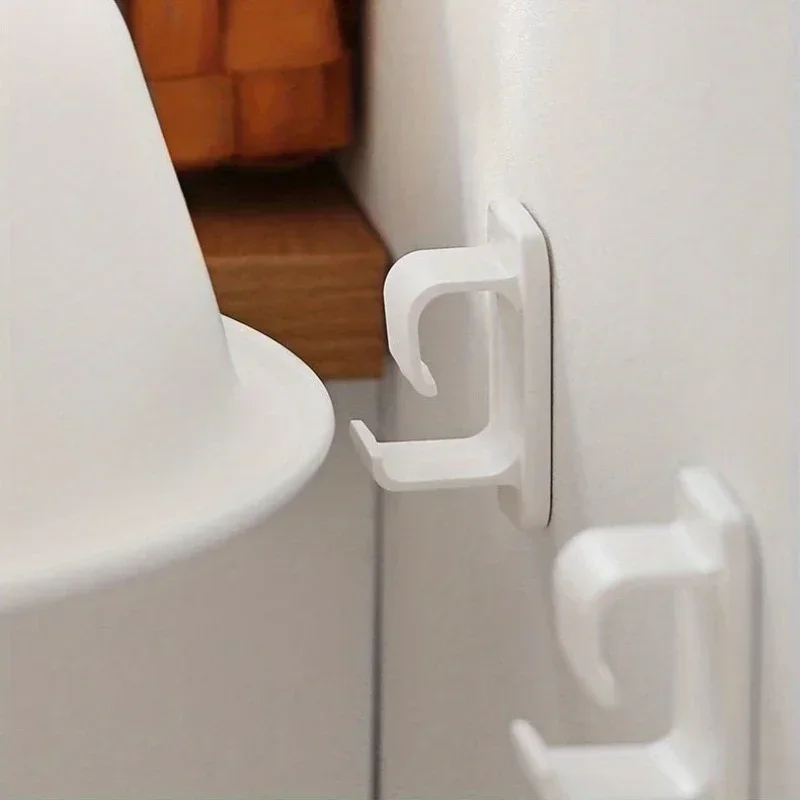 2pcs Washbasin Hooks Adhesive Hooks Storage Rack Wall-Hung Washbasin Holder Hook for Hanging Bathroom