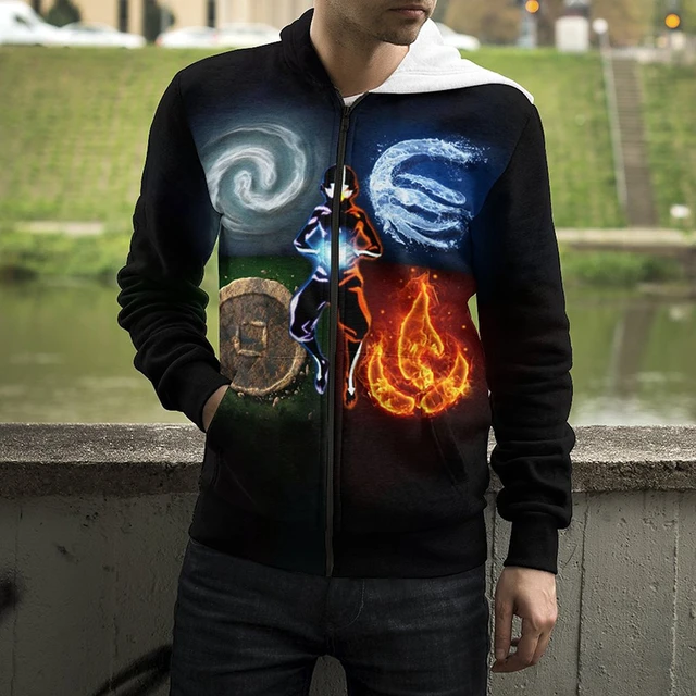 Manga Anime Avatar The Last Airbender Zip Up Hoodies Men Women Cartoon 3D  Print Sweatshirts Fashion Casual Zip Hoodie Clothes - AliExpress