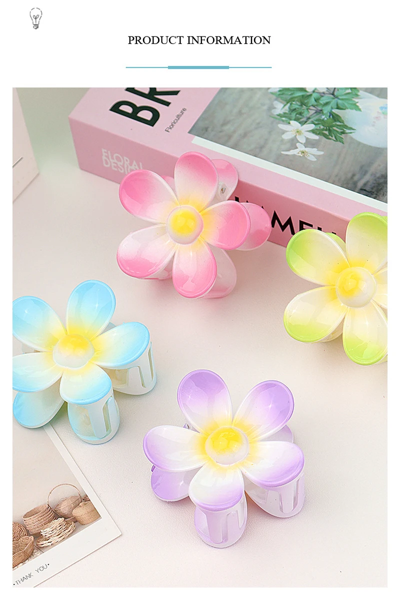 7CM Mattierte Uni-Farbene Blumen-Haarklammern - Premium Haaraccessoires für Frauen/Mädchen (Pferdeschwanz/Haifischklammer) – Detail 12